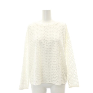 ロンハーマン Ron Herman Mesh Flower Pattern Longsleeve T Shirt レースカットソー 長袖 プルオーバー XS 白 ホワイト /CX ■OS レディー