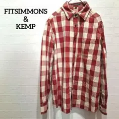 FITSIMMONS＆KEMP チェックシャツ 予備 ボタン 付き