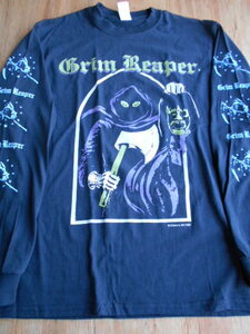 GRIM REAPER 長袖 Tシャツ dead on arrival 黒M ロンT / slayer metallica motorhead venom iron maiden exciter metal church riot