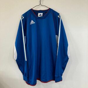 y25 adidas アディダス 長袖tシャツ スポーツウェア上 メンズM 青