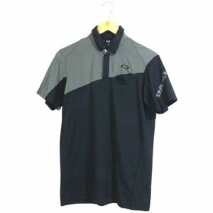 OAKLEY オークリー BARK OFFSET BLOCK SHIRT バーク オフセット ブロック シャツ M ゴルフ ウェア GOLF