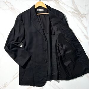 97SS◆ISSEY MIYAKE MEN テーラードジャケット シルバータグ 変形 ブラック 黒 ウールナイロン イッセイミヤケメン ビンテージ アーカイブ