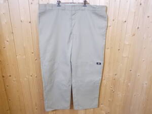 e330◆Dickies 85283KH Loose Fit チノパン◆w46 ビッグサイズ ディッキーズ ダブルニー チノパン ベージュ色 古着 希少サイズ 5K