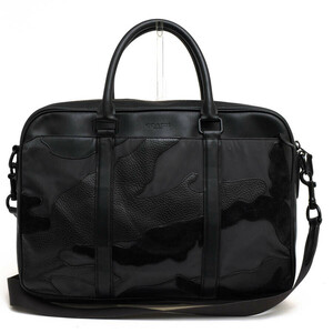 COACH コーチ ビジネスバッグ F11635 Perry Slim Brief in Blackout Mixed Materials ペリー スリムブリーフ リファインドカーフ ペブルド