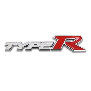 エンブレム カスタム ステッカー デカール プレート TYPE-R ホワイト×レッド 送料無料