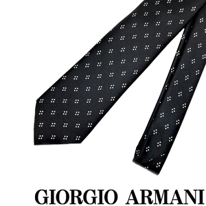 GIORGIO ARMANI ネクタイ ジョルジオアルマーニ ブランド シルク ブラック【剣先幅:7cm】 360254-802-00020