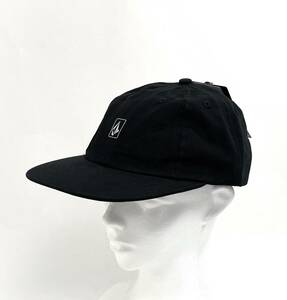 VOLCOM ボルコム D5542302BLK⑤ キャップ Cap 浅めの帽子 綿のキャンバス素材 ブラック色 ロゴパッチ Logo ヴォルコム 新品 即決 送料無料