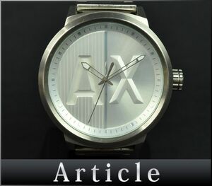 178940◇動作確認済 ARMANI EXCHANGE アルマーニ エクスチェンジ メンズウォッチ 腕時計 クォーツ AX1364 SS シルバー メンズ/ D