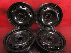 スチール ホイール 4本 VW フォルクス ワーゲン ポロ純正14×6J 5穴 PCD 100 +43 ハブ径 57 BORLEM◆ 2633H(N3)