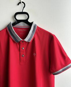 【新品/タグ付】Calvin Klein Golf ポロシャツ メンズ S レッド 赤 カルバン クライン ゴルフ 未使用