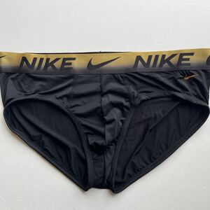 NIKE ナイキ　メンズビキニ　XXL(XL) 黒　ブラック　ナイロンストレッチ　メンズインナー　スポーツインナー　男性ブリーフ　男性インナー