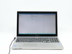 SONY　VAIO　SVT15119CJS　Core3世代i7　 　8GB　BIOSまで表示　バッテリー欠品　ノートパソコン　詳細不明　　ジャンク扱い 　