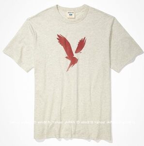 〓アメリカンイーグル/US XXXL/AE Super Soft Vintage Vault Graphic Tシャツ/Oatmeal Heather