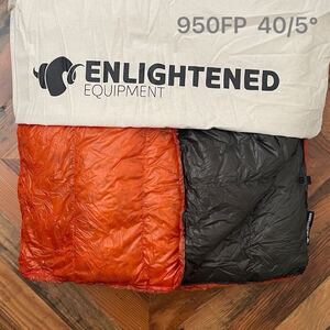 ENLIGHTENED EQUIPMENT Revelation 950F 40°（5°）Burnt Orange スリーピングキルト UL ウルトラライト