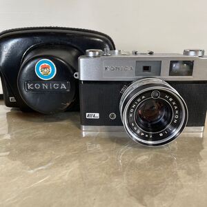 ジャンク品 KONICA フィルムカメラ AUTO S2 HEXANON 1:1.8 f=45mm オートフォーカス ビンテージ パーツ 部品集めにも (mhc03-0117-1)