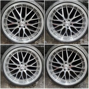 ★中古品★LAXARNY MULTI FORCHETTA 21インチ アルミホイール 21×9J+38 114.3-5H TOYO PROXES FD1 245/35R21 2020年【他商品と同梱歓迎】