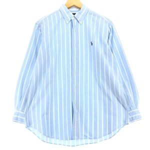 古着 ラルフローレン Ralph Lauren CLASSIC FIT クラシックフィット 長袖 ボタンダウンストライプシャツ メンズL /eaa456238