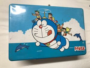 ドラえもん　缶　ケース　Glico　グリコ　DORAEMON　レトロ　当時物