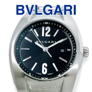 ブルガリ BVLGARI エルゴン EG30S クォーツ クオーツ QZ SS ブラック 黒 レディース 時計 ブランド 稼働 デイト ラウンド 黒文字盤