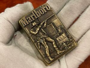 1円 ZIPPO ライター マルボロ Marlboroジッポ Zippoオイルライター真鍮製 中古品 喫煙グッズ ジッポー 火花確認済R60533