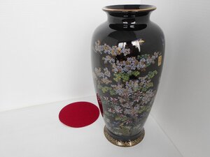 ●美濃焼 花瓶 天目釉山桜 10号 サツマ花瓶 正峰 花器　