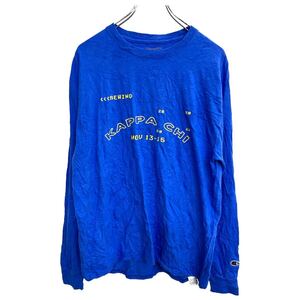 Champion ロングTシャツ Lサイズ チャンピオン ブルー 古着卸 アメリカ仕入 t2406-3947