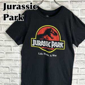 Jurassic Park ジュラシックパーク 恐竜 ロゴTシャツ 半袖 輸入品 春服 夏服 海外古着 映画 洋画 シネマ ムービー