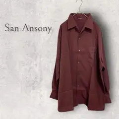 【San Ansony/サンアンソニー】長袖シャツ チェック 胸ポケット 日本製