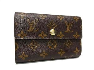 1円 LOUIS VUITTON ルイヴィトン M60047 モノグラム ポルトフォイユ アレクサンドラ 三つ折り 財布 ウォレット ブラウン系 FI4154