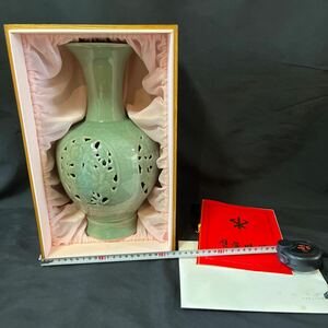 韓国　青磁　花瓶 陶器 花器 一輪挿し 陶磁器 インテリア 