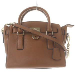 マイケルコース MICHAEL KORS HAMILTON ハミルトン スモール 2way ショルダーバッグ ハンドバッグ レザー 茶色 ブラウン /SR14 レディース