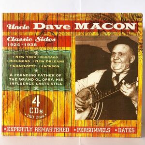 4CD uncle dave macon classic sides 1924-1938 英JSP RECORDS JSP7729 アンクル・デイヴ・メイコン、デイブ・メイコン