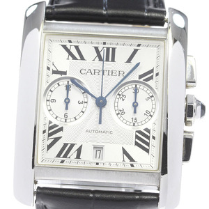 カルティエ CARTIER W5330007 タンクMC クロノグラフ 自動巻き メンズ 箱・保証書付き_827922