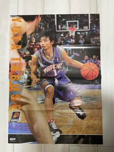 NBAポスター 田臥勇太(YUTA TABUSE)&コービー・ブライアント(KOBE BRYANT) HOOP 2005年2月号別冊付録 B2サイズ(約50cm×約70cm) ※両面