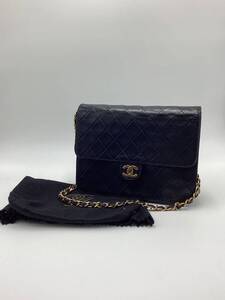 ★1円 美品 CHANEL シャネル プッシュロック チェーンショルダーバッグ ラムスキン マトラッセ ココマーク ヴィンテージ 22 破損無し★