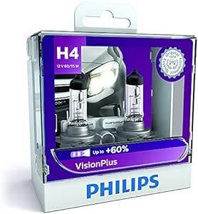 フィリップス 自動車用バルブ&ライト ヘッドライト ハロゲン H4 3300K ヴィジョンプラス 車検対応 2個入り PHILIP