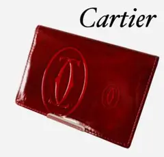 美品 カルティエ Cartier ハッピーバースデーライン パスケース  ロゴ