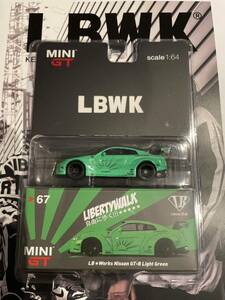 新品未開封 MINI GT LBWorks Nissan GT-R ライトグリーン right green LBWK No.67