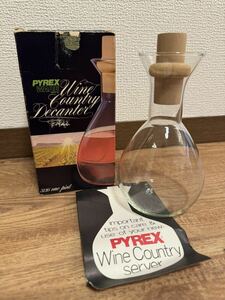 美品 PYREX パイレックス ワイン デキャンタ デカンタ カラフェ オールドパイレックス ビンテージ ヴィンテージ 箱付き