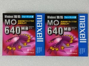 【未開封】maxell製MOディスク640MB 2枚