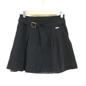 三陽商会☆BURBERRY BLUE LABEL☆ウール/ミニ台形スカート【S/36/黒/Black】フレア/Skirts◇cBH169