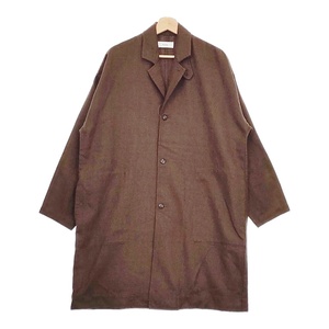 marka SHIRT COAT wool soft serge M20C-07SH01C サイズ1 定価35200円 コート ブラウン マーカ 4-1207T F98239