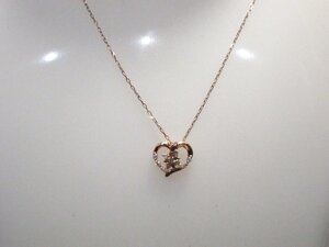 ★スタージュエリー■可愛い/お洒落■特価品■ネックレス■ダイヤ０．０１ｃｔ■K１０■１．９ｇ■４１ｃｍ■中古品■