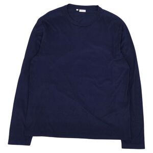 ブリオーニ Brioni Tシャツ カットソー ロングスリーブ 長袖 ロゴ刺繍 コットン トップス メンズ M ネイビー cf10do-rm24r07366