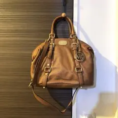 【MICHAEL KORS】ハンドバッグ ブラウン レザー