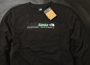 本物正規◆ノースフェイス◆トレーナー クルー スウェット CITY CREW ALASKA■XL■黒 /アラスカ■新品 アメリカ限定/裏地起毛/H13