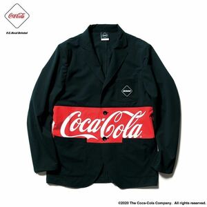 新品FCRBコカコーラ★S★3Bジャケット★黒COCA-COLAジャージ素材スウェットシャツuniform experimentUESOPHsophnetソフネットカットソー