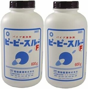 和協産業 ピーピースルーＦ ２本セット（配管洗浄剤、強力パイプクリーナー）［600ｇ×２本］