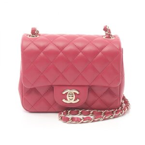 シャネル ミニマトラッセ ブランドオフ CHANEL ラムスキン（羊革） ショルダーバッグ ラムスキン 中古 レディー