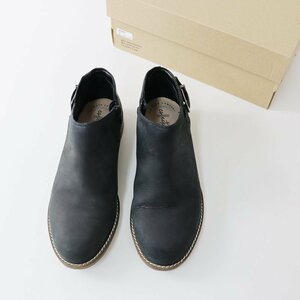 クラークス Clarks Camzin Pull レザー サイドベルト シューズ 39/ブラック ショートブーツ【2400013639835】